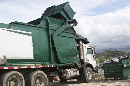 Waste management professionals at work