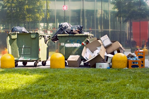 Recycling bins in Central London